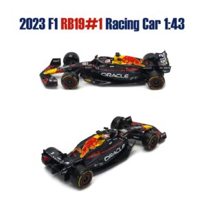 HTLNUZD Bburago 1:43 New 2023 F1Champion Racing F1RB19#1 Alloy Car Formula 1/43 NO.1 Verstappen for Red Bull Die cast Model Collection Gift (Acrylic Box Version RB19#1)