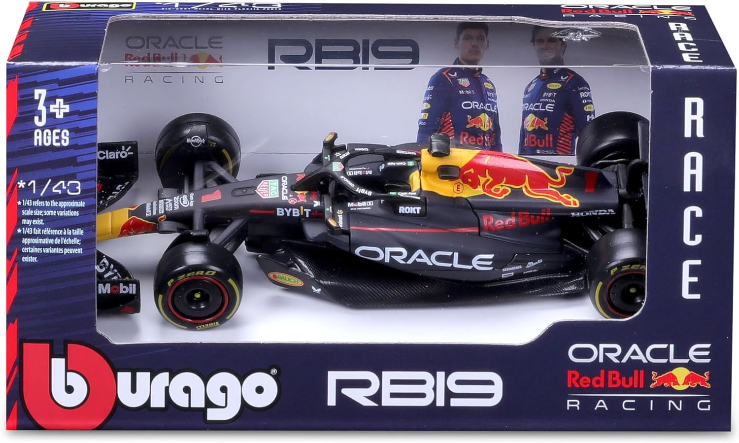 XTD Bburago 1:43 2023 F1 RB19 1# Max Verstappen F1 Champion Racing Formula Alloy Car for Red Bull Team Die cast Model Car (RB19 1#)