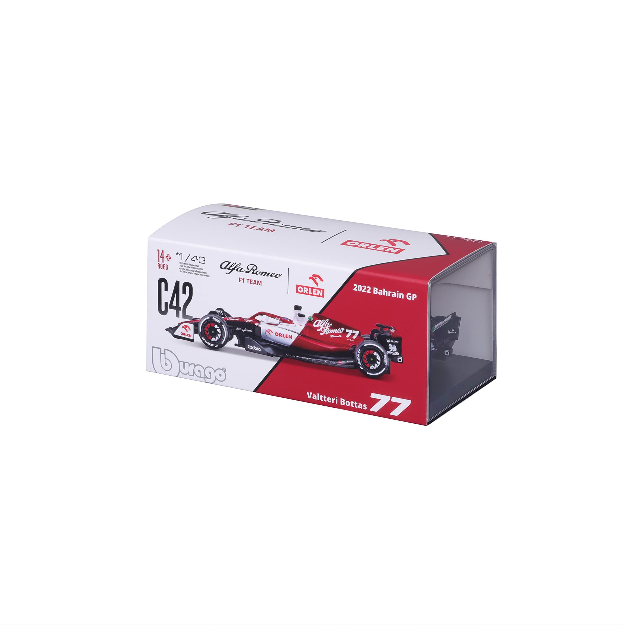 Maisto 1:43 Race Alfa Romeo F1 Team Orlen C42 (2022) w/Driver