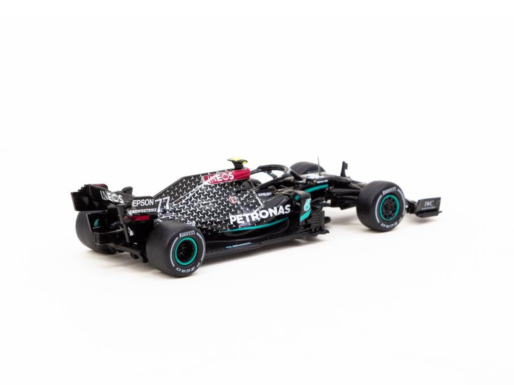 Tarmac Works 1:64 Scale Diecast Model Grand Prix Car Compatible with Mercedes Benz AMG W11 EQ Performance Valtteri Bottas (No.77 Winner Austrian GP 2020) in Black