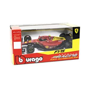 Xiangtat Bburago 1/43 2022 F1-75 75th Anniversary F1-75#55 Carlos Sainz Alloy Luxury Vehicle Diecast Cars Model Toy Collection Gift (F1-75 75th #55)