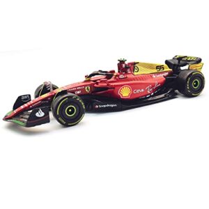 Xiangtat Bburago 1/43 2022 F1-75 75th Anniversary F1-75#55 Carlos Sainz Alloy Luxury Vehicle Diecast Cars Model Toy Collection Gift (F1-75 75th #55)