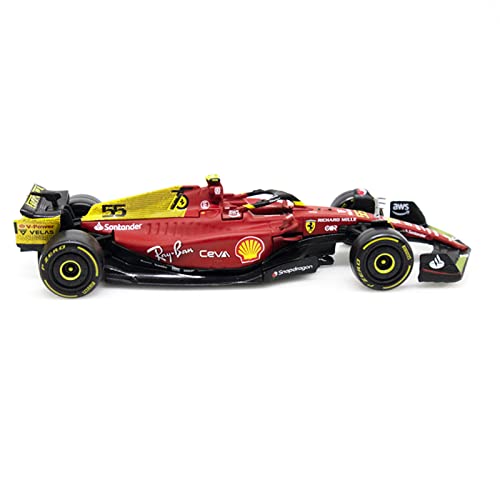 Xiangtat Bburago 1/43 2022 F1-75 75th Anniversary F1-75#55 Carlos Sainz Alloy Luxury Vehicle Diecast Cars Model Toy Collection Gift (F1-75 75th #55)