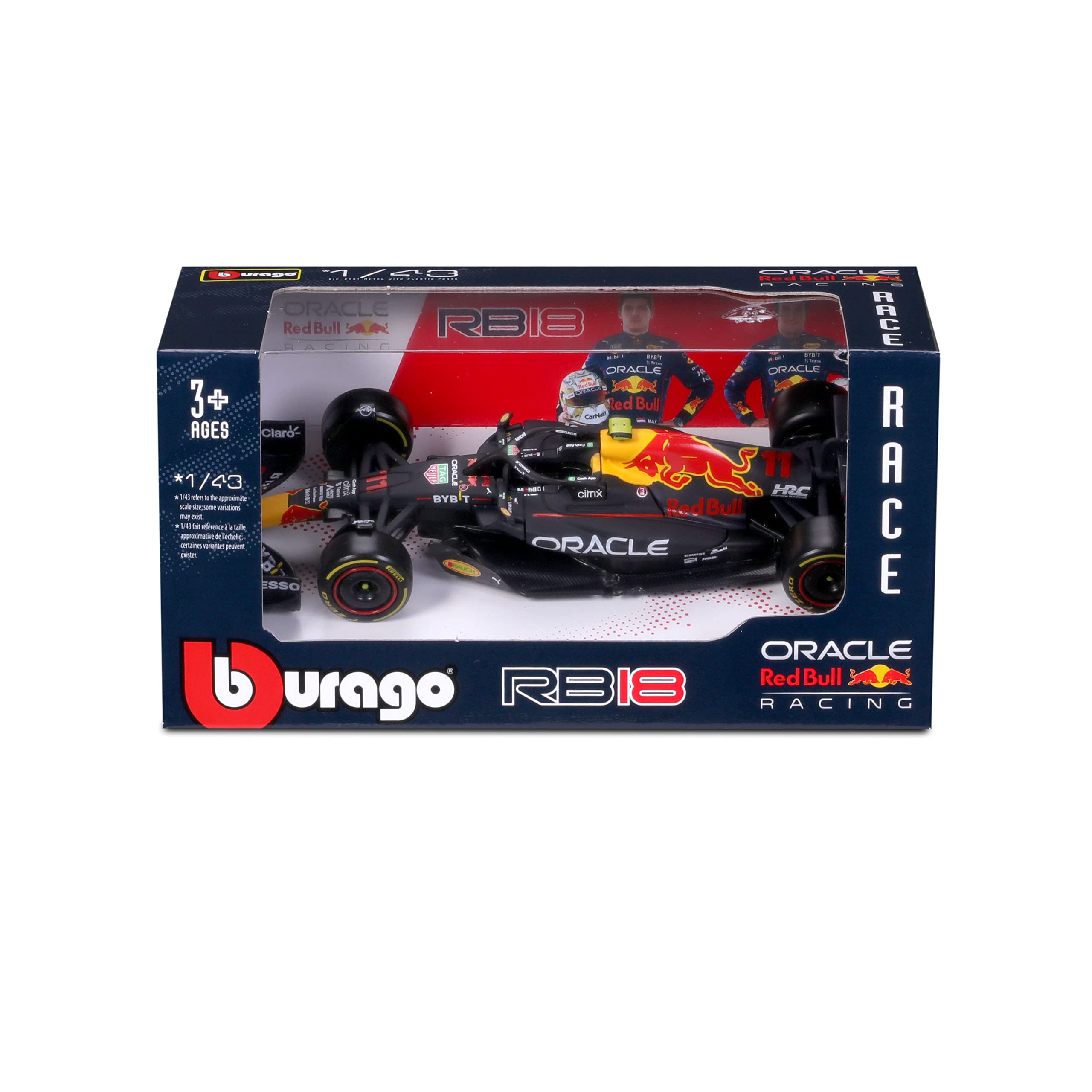 Bburago 2022 F1 Champion Racing RB18 F1 Formula Sergio Perez 1/43 scale NO.1 Diecast Alloy Collectible Toy Car Model (Standard Version RB18#)