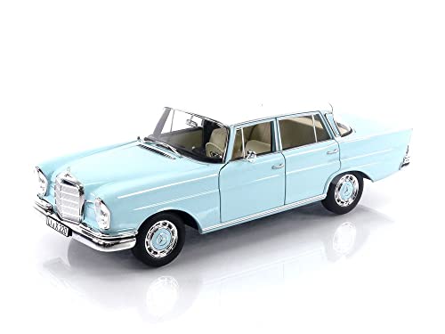 Norev 1965 220 S Light Blue with White Top 1/18 Diecast Model Car 183920