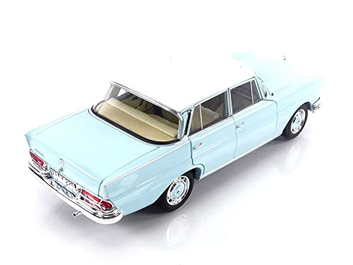 Norev 1965 220 S Light Blue with White Top 1/18 Diecast Model Car 183920