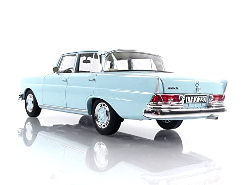 Norev 1965 220 S Light Blue with White Top 1/18 Diecast Model Car 183920