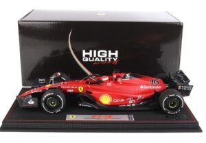 bbr f1-75#16 charles leclerc winner formula one f1 bahrain gp (2022) limited edition to 550 pieces worldwide with acrylic display case 1/18 diecast model car bbr221826die