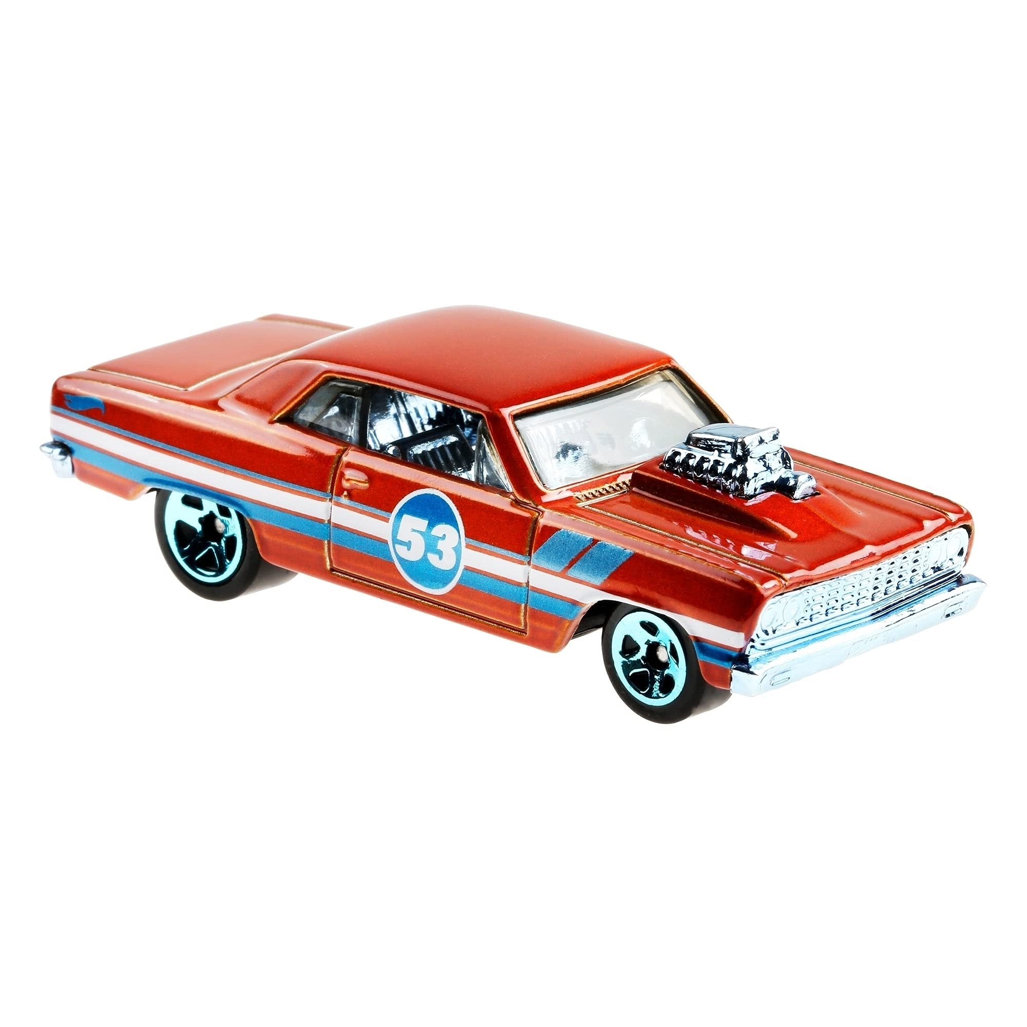 Hot Wheels Orange & Blue 53rd Anniversary '64 Chevelle SS 1/5 DieCast 1:64th Scale