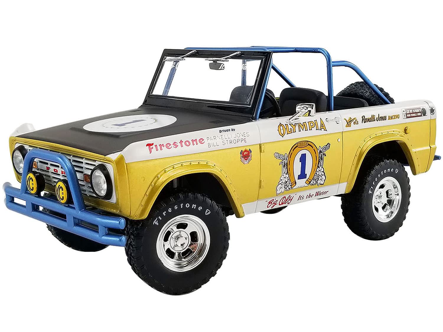 Greenlight Collectible 1970 Baja Bronco #1 Big OLY Tribute Edition Vel's Parnelli Jones Racing Limited Edition to 702 pcs 1/18 Diecast Model Car for Acme 51405