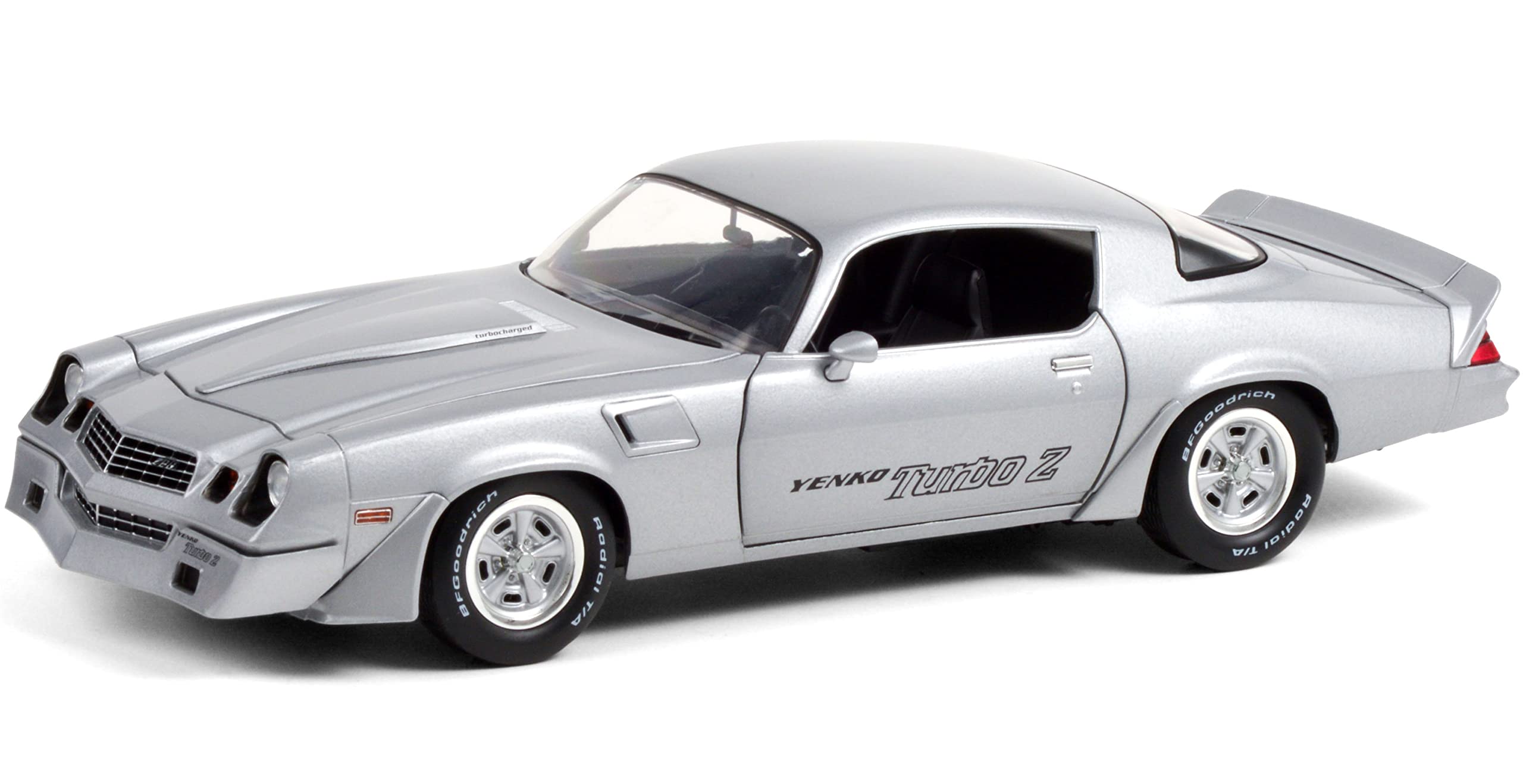 1981 Chevy Z/28 Yenko Turbo Z Turbo Silver Metallic 1/18 Diecast Model Car by Greenlight 13594