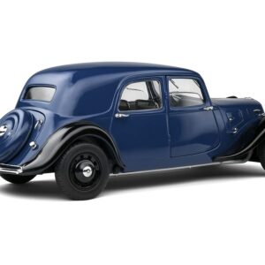 1937 Citroen Traction Dark Blue and Black 1/18 Diecast Model Car by Solido S1800906