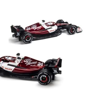 HTLNUZD Bburago 1:43 2022 F1Alfa C42 Champion #24 Guanyu Zhou 1/43 C42 #24 F1Romeo Racing Team Static Alloy Car Die Cast Model Collectible Gift (Hardcove F1 Alfa C42 #24)