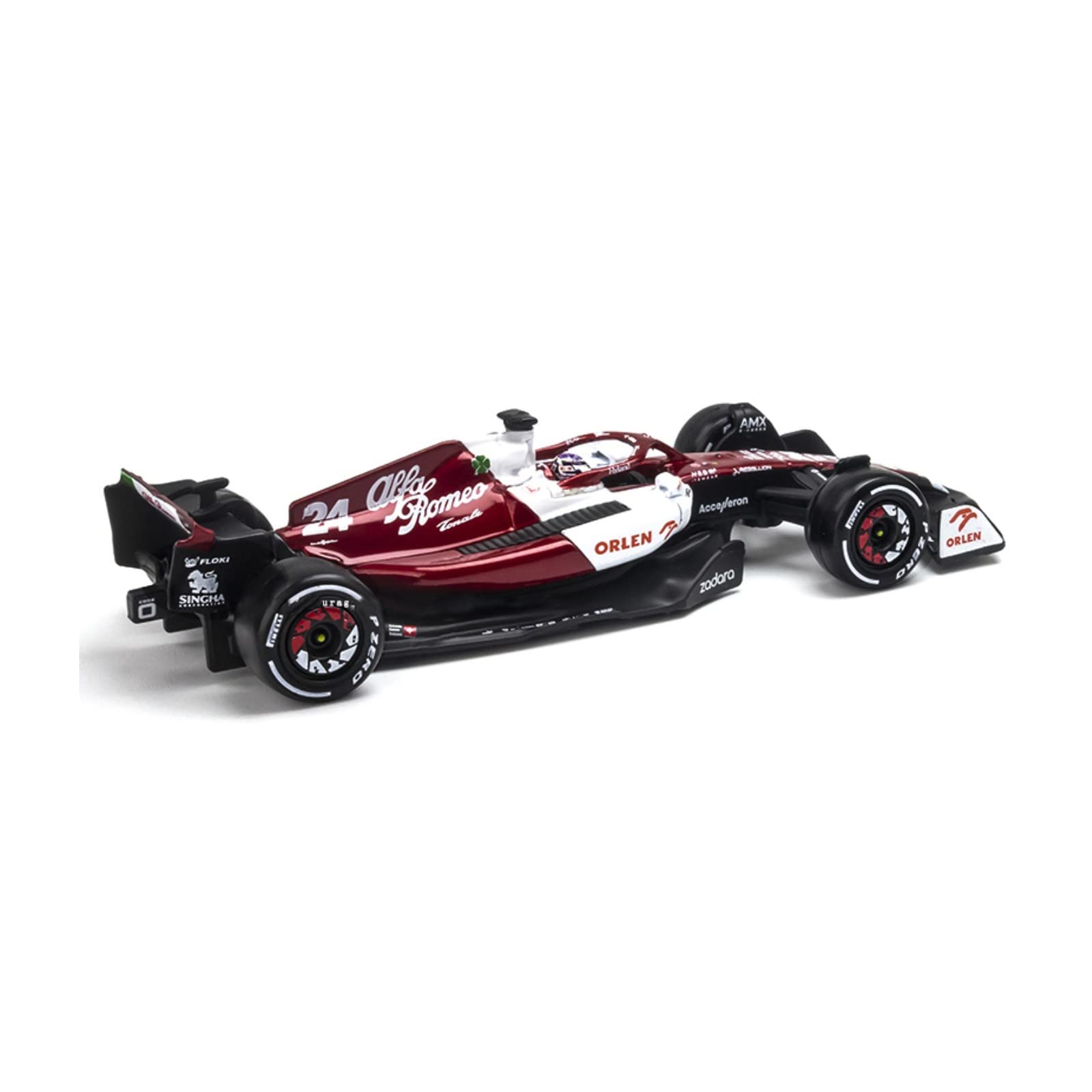 HTLNUZD Bburago 1:43 2022 F1Alfa C42 Champion #24 Guanyu Zhou 1/43 C42 #24 F1Romeo Racing Team Static Alloy Car Die Cast Model Collectible Gift (Hardcove F1 Alfa C42 #24)