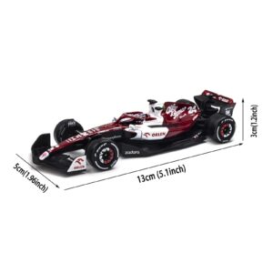 HTLNUZD Bburago 1:43 2022 F1Alfa C42 Champion #24 Guanyu Zhou 1/43 C42 #24 F1Romeo Racing Team Static Alloy Car Die Cast Model Collectible Gift (Hardcove F1 Alfa C42 #24)