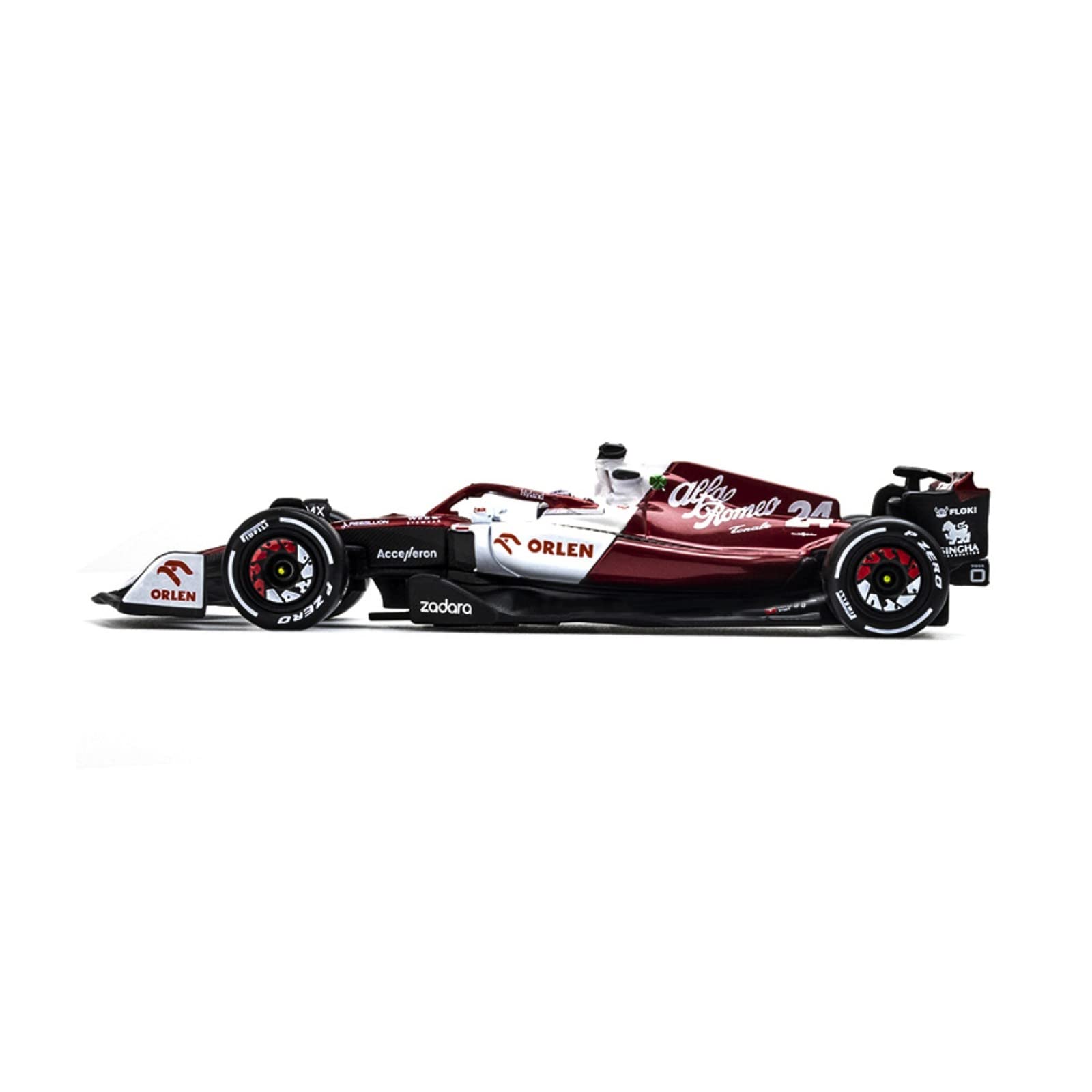 HTLNUZD Bburago 1:43 2022 F1Alfa C42 Champion #24 Guanyu Zhou 1/43 C42 #24 F1Romeo Racing Team Static Alloy Car Die Cast Model Collectible Gift (Hardcove F1 Alfa C42 #24)