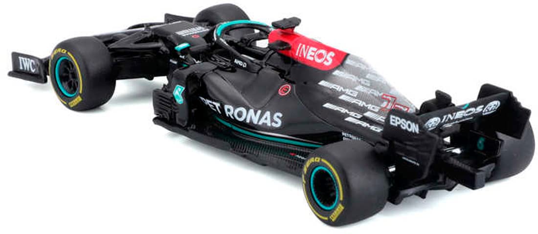 Bburago B18-38058B 1:43 F1 Mercedes AMG W12 E-Performance with Helmet BOTTAS, Assorted Designs and Colours