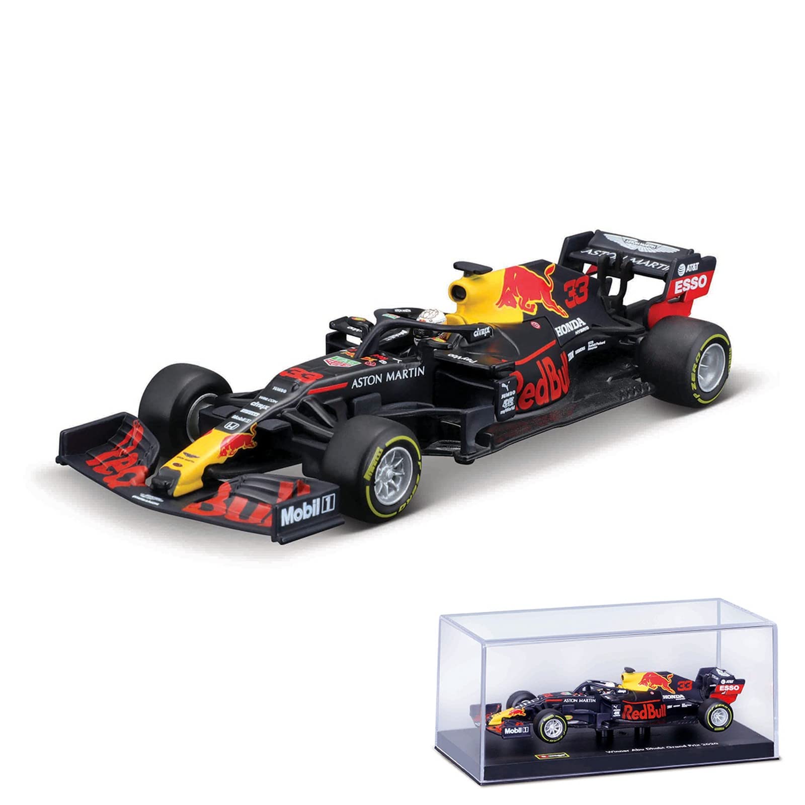 HTLNUZD Bburago 1:43 2020 RB16 #33 Champion Racing Max Verstappen 1/43 Diecast Alloy Collectible Toy Car Model (Hardcover RB16 33)