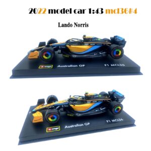 HTLNUZD Bburago 1:43 2022 F1MCL36#4 Lando Norris F1 Racing 1/43 MCL36#4 Formula One Alloy Luxury Die Cast Collection Vehicles Model Gift