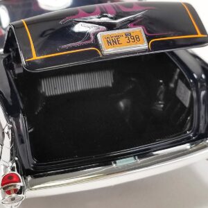 1957 Chevy Bel Air Black with Flames and Pinstripe Top Big Daddy Ed Roth LTD ED to 966 Pieces Worldwide 1/18 Diecast Model Car by Acme A1807014