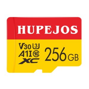 hupejos 256gb memory card, full hd, sd card v7/v8 full size sd