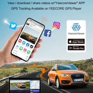 YEECORE Dual Dash Cam, Real 4K+1080P Front and Rear Dash Camera, Built-in WiFi GPS, 3" IPS Screen, HDR Night Vision, 24H Parking Monitor, 157°Wide Angle Dash Camera for Cars, Loop Recording (H22)