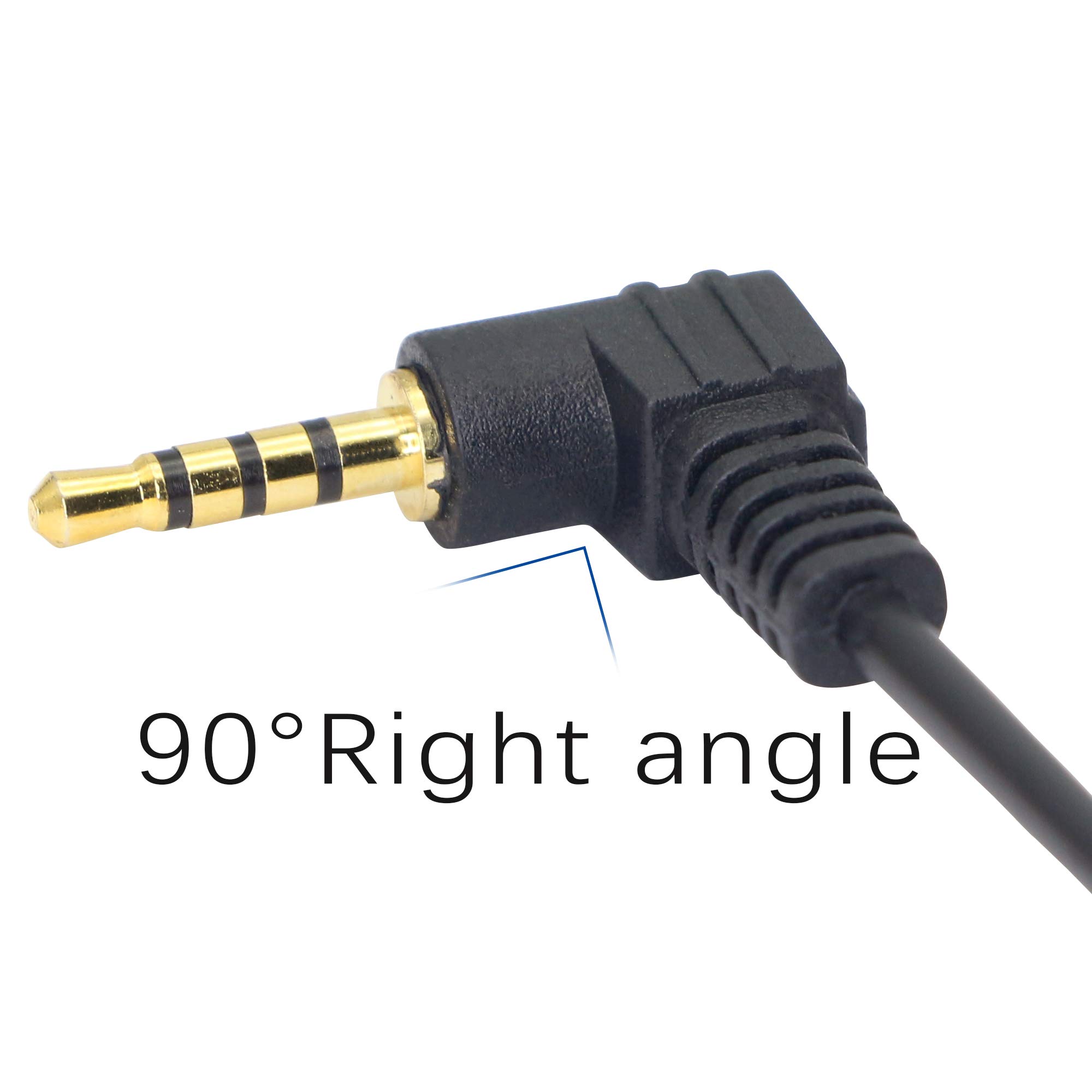 3.3 Feet 2.5mm 4 Pole Stereo Male Plug to Bare Wire, Stereo 2.5mm Plug Jack Connector Audio Cable YOUCHENG for Headphone, Microphone, Cable Repair(2-Pack)