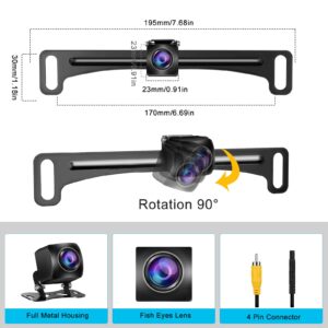 GLK Backup Camera Rear View Camera AHD 1080P Night Vision Reverse Camera, Startlight Night Vision Wide Angle IP69 Waterproof CVBS-AHD Metal Housing for Car Truck RV Pickup