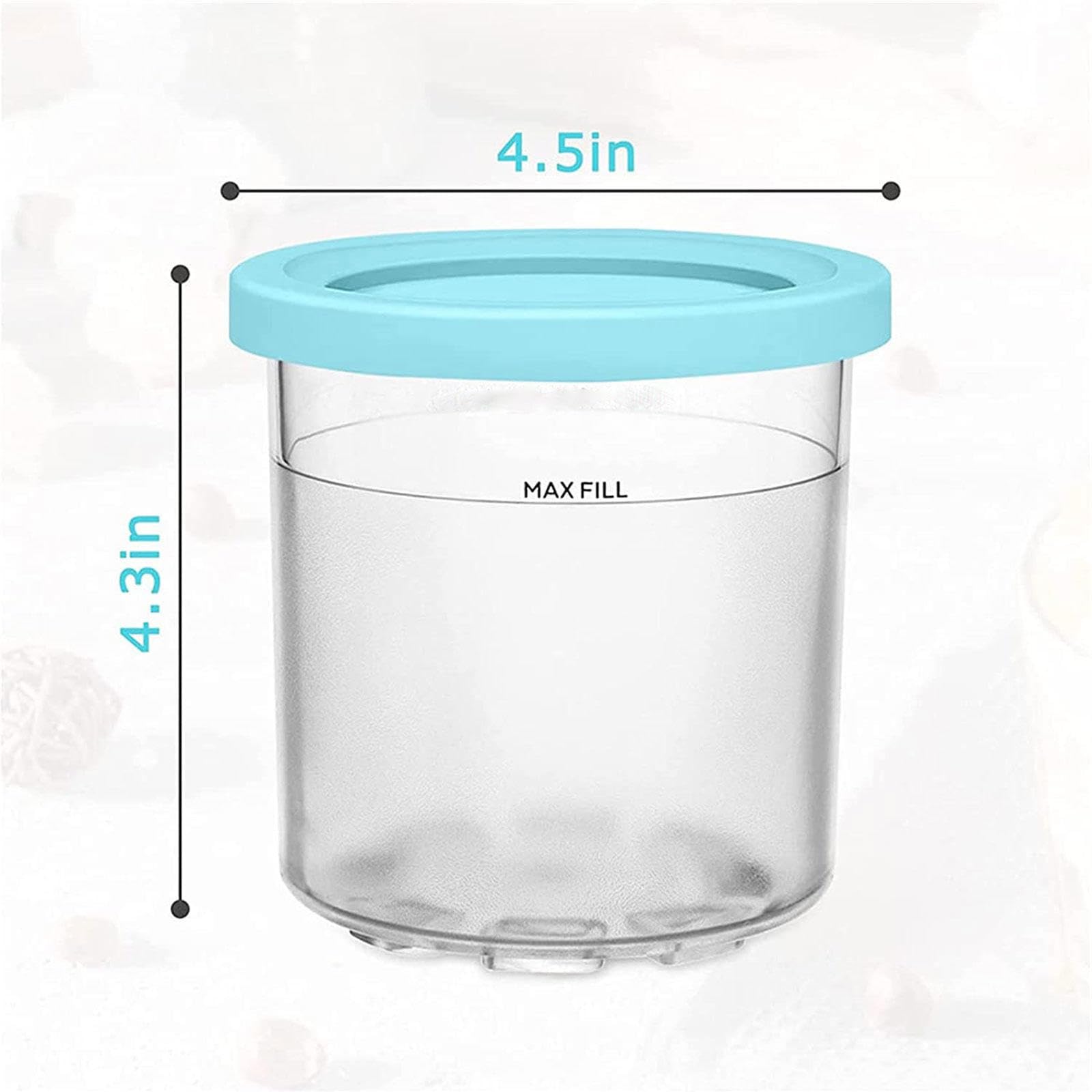 Creami Deluxe Pints, for Ninja Creami Deluxe Containers,16 OZ Creami Deluxe Pints Safe and Leak Proof for NC301 NC300 NC299AM Series Ice Cream Maker