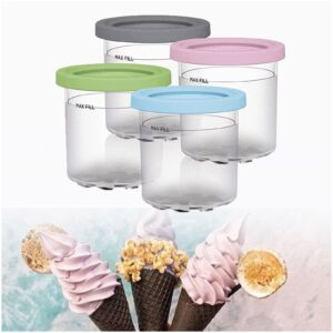 Creami Deluxe Pints, for Ninja Creami Pints, Creami Pint Containers Safe And Leak Proof Compatible with NC299AMZ,NC300s Series Ice Cream Makers