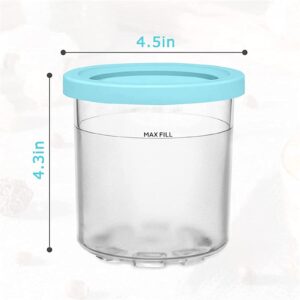 KOISEA Ice Cream Pint Containers, for Ninja Creami Deluxe Containers, Ice Cream Containers Bpa-Free,Dishwasher Safe Compatible with NC299AMZ,NC300s Series Ice Cream Makers