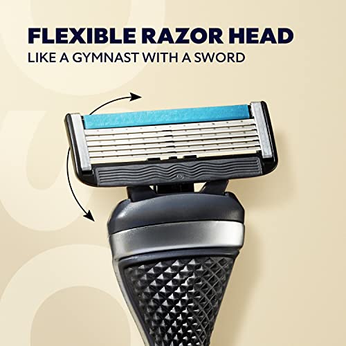 Dollar Shave Club 6-Blade Razor Starter Set for an Extra Close Shave Shave with Precision 1 handle, 2x 6-blade cartridges
