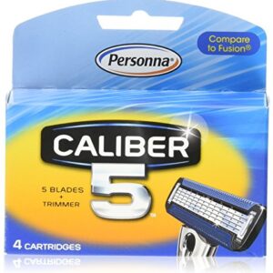 Caliber5 Replacement Blade Men's 5-Blade Refill, 4 Count