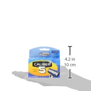 Caliber5 Replacement Blade Men's 5-Blade Refill, 4 Count