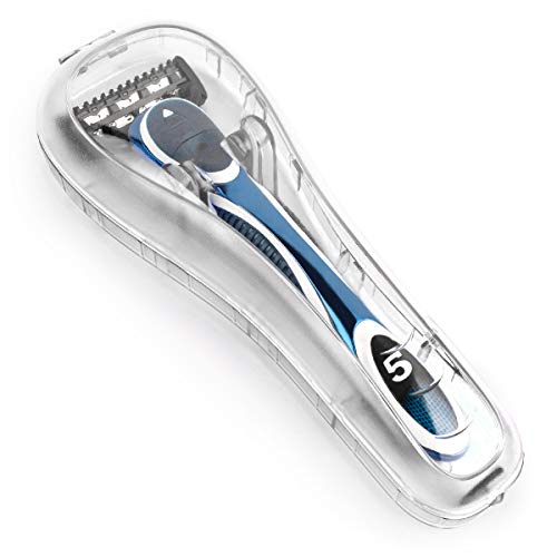 QSHAVE - Portable Travel Razor Protector Hard Case for Manual Razor System (6-1/2" X 2-1/2" X 1"), 1PC, (No Razor In)