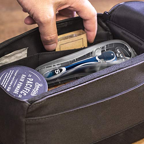 QSHAVE - Portable Travel Razor Protector Hard Case for Manual Razor System (6-1/2" X 2-1/2" X 1"), 1PC, (No Razor In)