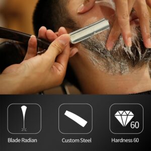 Straight edge razor men without stabilizer barber straight razor with acrylic handle shaving safety razor