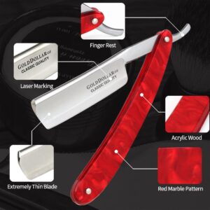 Straight edge razor men without stabilizer barber straight razor with acrylic handle shaving safety razor