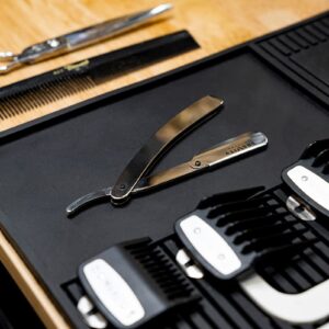 Professional Straight Razor - Minimal Exposure Straight Razor Kit with 10 Gravity Premium Blades, 5mm Exposed (Chicago)