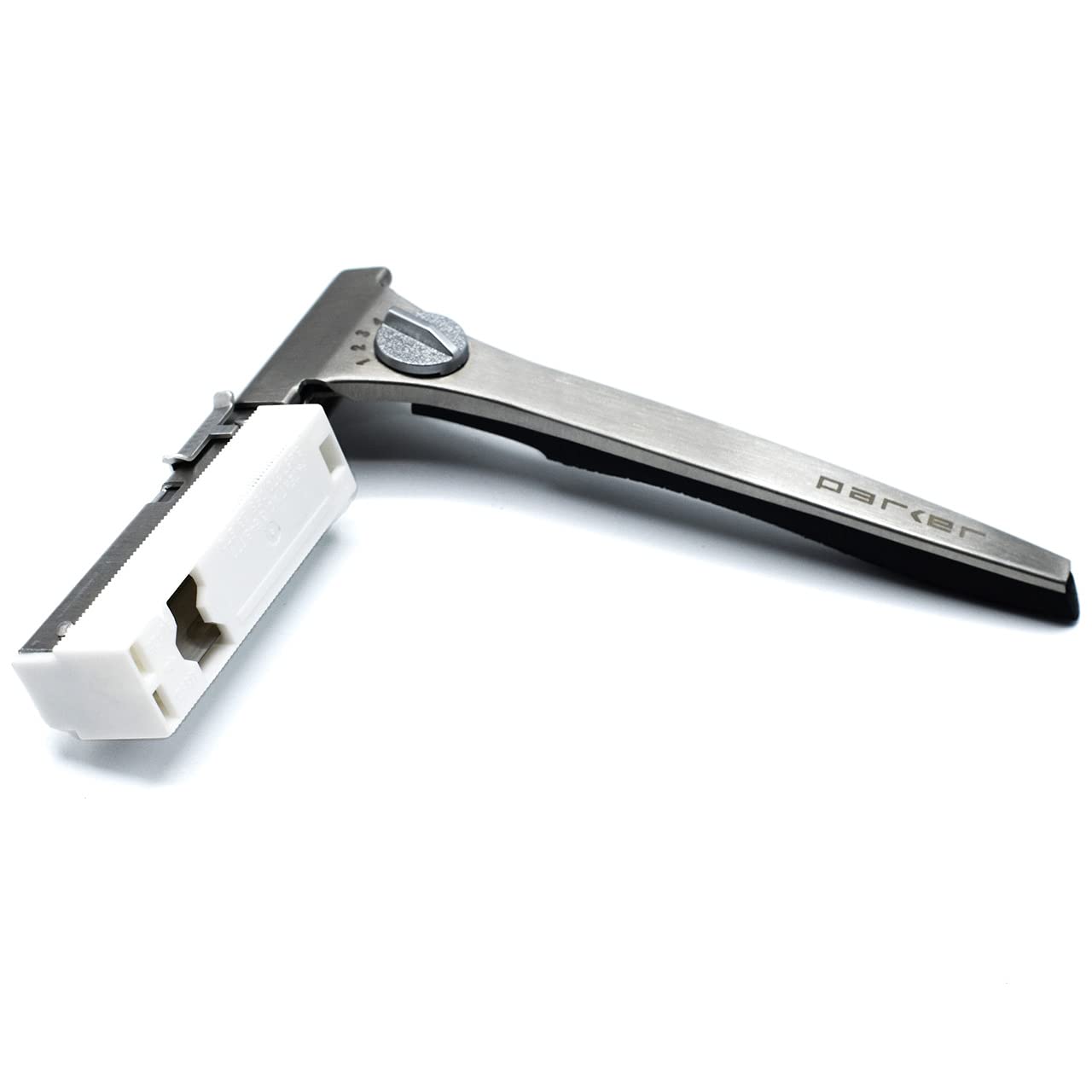 Parker’s Adjustable Injector Razor – Single Edge Adjustable Safety Razor – 20 Parker Injector Razor Blades Included – Customize your shave with a turn of the dial