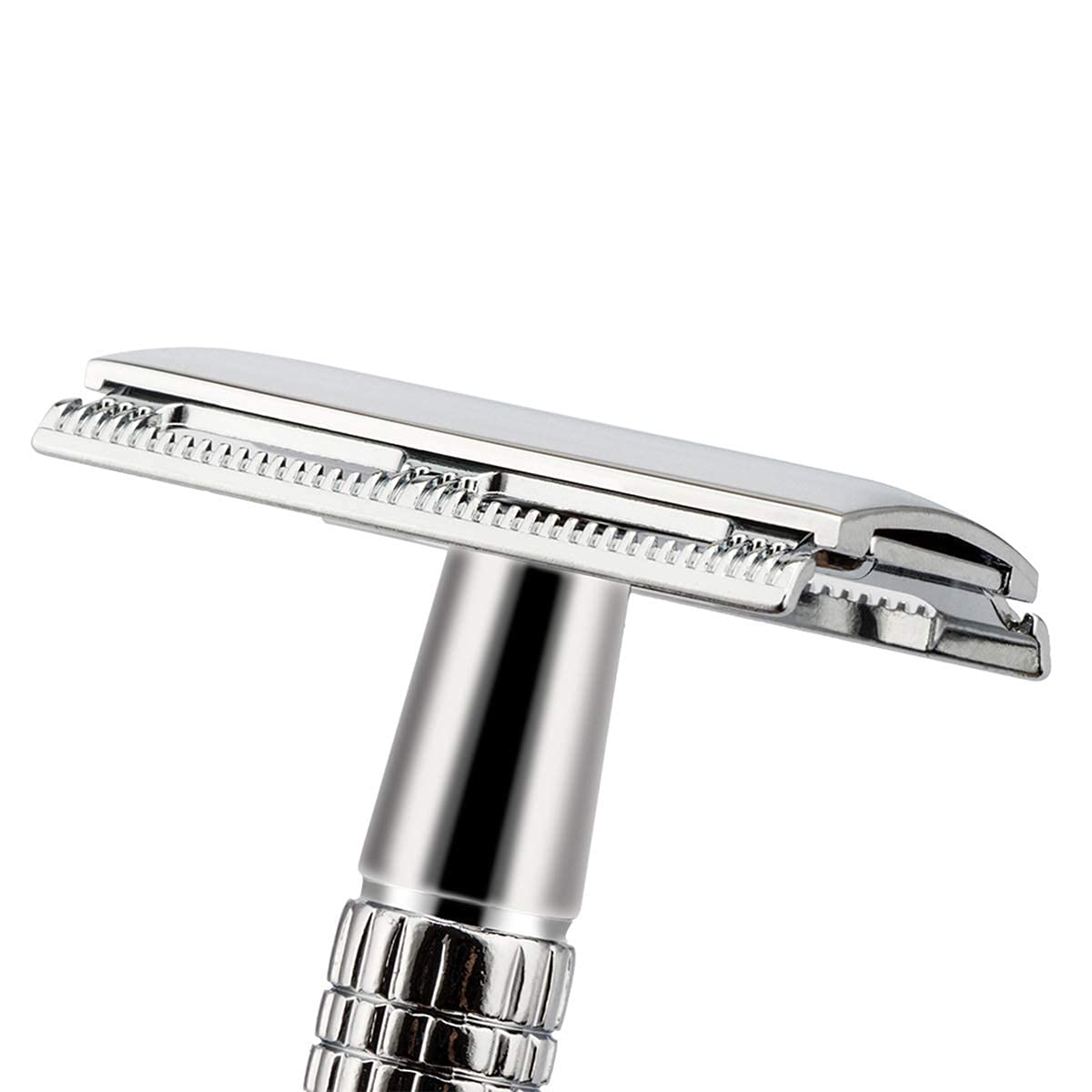 BAILI Classic Metal 3-Piece Double Edge Safety Razor Wet Shaving for Men Women with Platinum Blade BT131