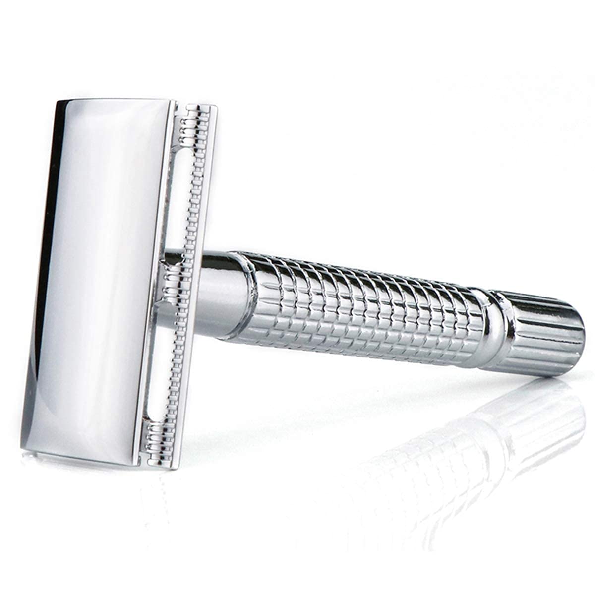 BAILI Classic Metal 3-Piece Double Edge Safety Razor Wet Shaving for Men Women with Platinum Blade BT131