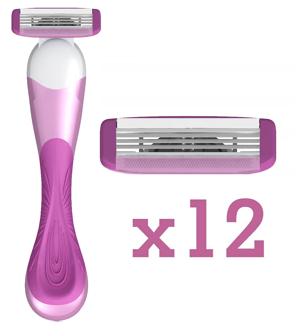 ShaveMOB 3-Blade Women's Razor Kit (Flex Head Handle + 12 Refills) - The Practical Shaving Kit