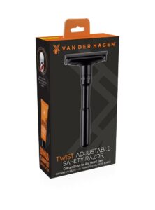 van der hagen matte black twist adjustable razor