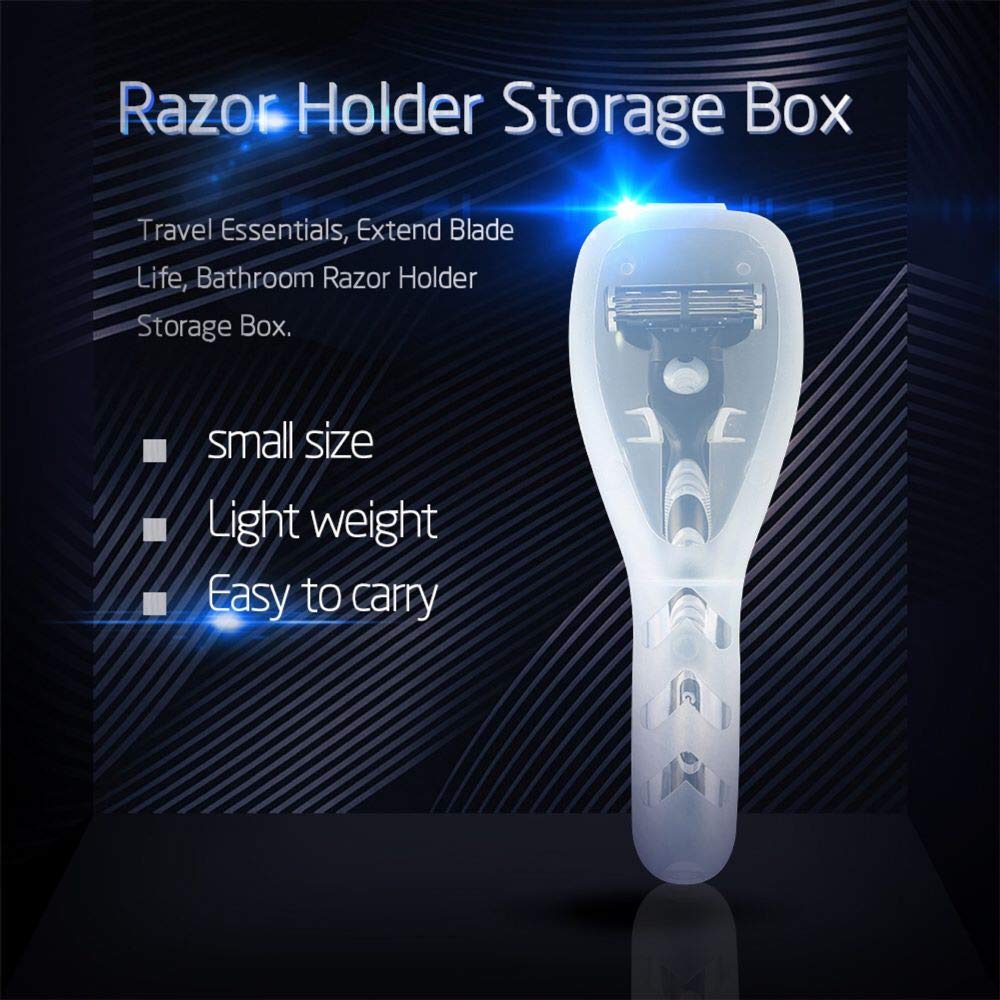 2 Set Manual Razor Case,Travel Razor Case, Razor Travel Cover,Silicone&Plastic Portable Razor Case,Manual Razor Protector