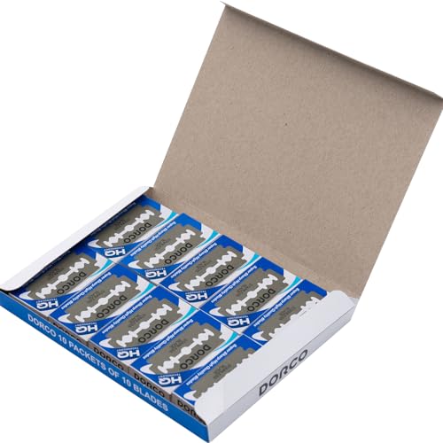 DORCO ST300 Platinum Razor Blades| 1 Box, 100 Blades | Father's Day Gifts