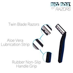 500 Box of Razor Blades Disposable Stainless Steel Hospitality Quality Shavers High End Twin Blade Razors for Men and Women