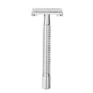 WEISHI Butterfly Open Double Edge Safety Razor Chrome Long Handle Reusable Razor