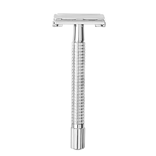 WEISHI Butterfly Open Double Edge Safety Razor Chrome Long Handle Reusable Razor