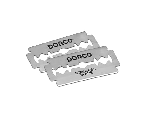 Dorco - Platinum Stainless ST301 Double Edge Razor Blades - 10 Count (Pack of 10) | Father's Day Gifts